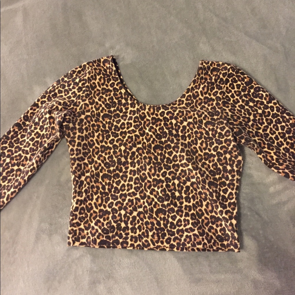 American Apparel cheetah crop top